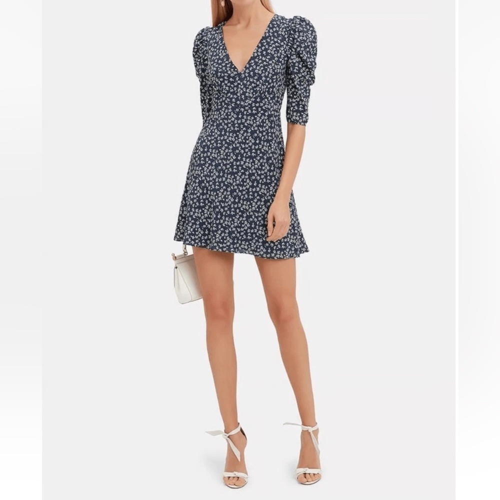 SALONI Colette Silk Navy Mini Dress Size US 2